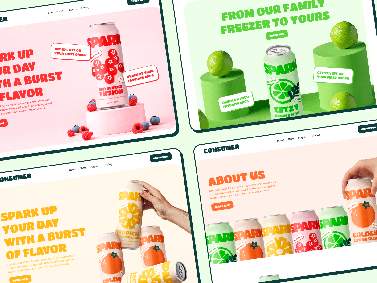 Plantilla de Ecommerce de Consumo para Sitio Web en Webflow