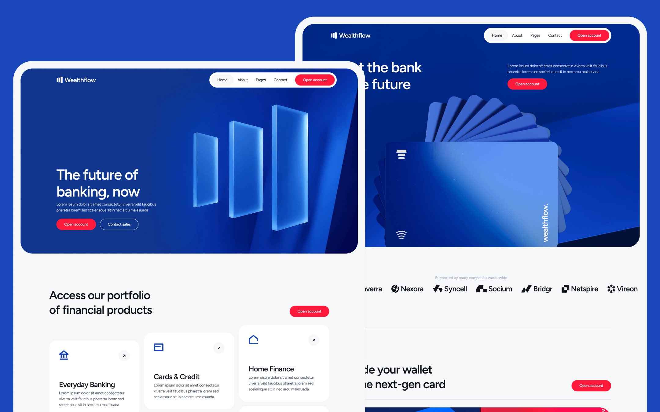 Template de Banco en Línea para Webflow