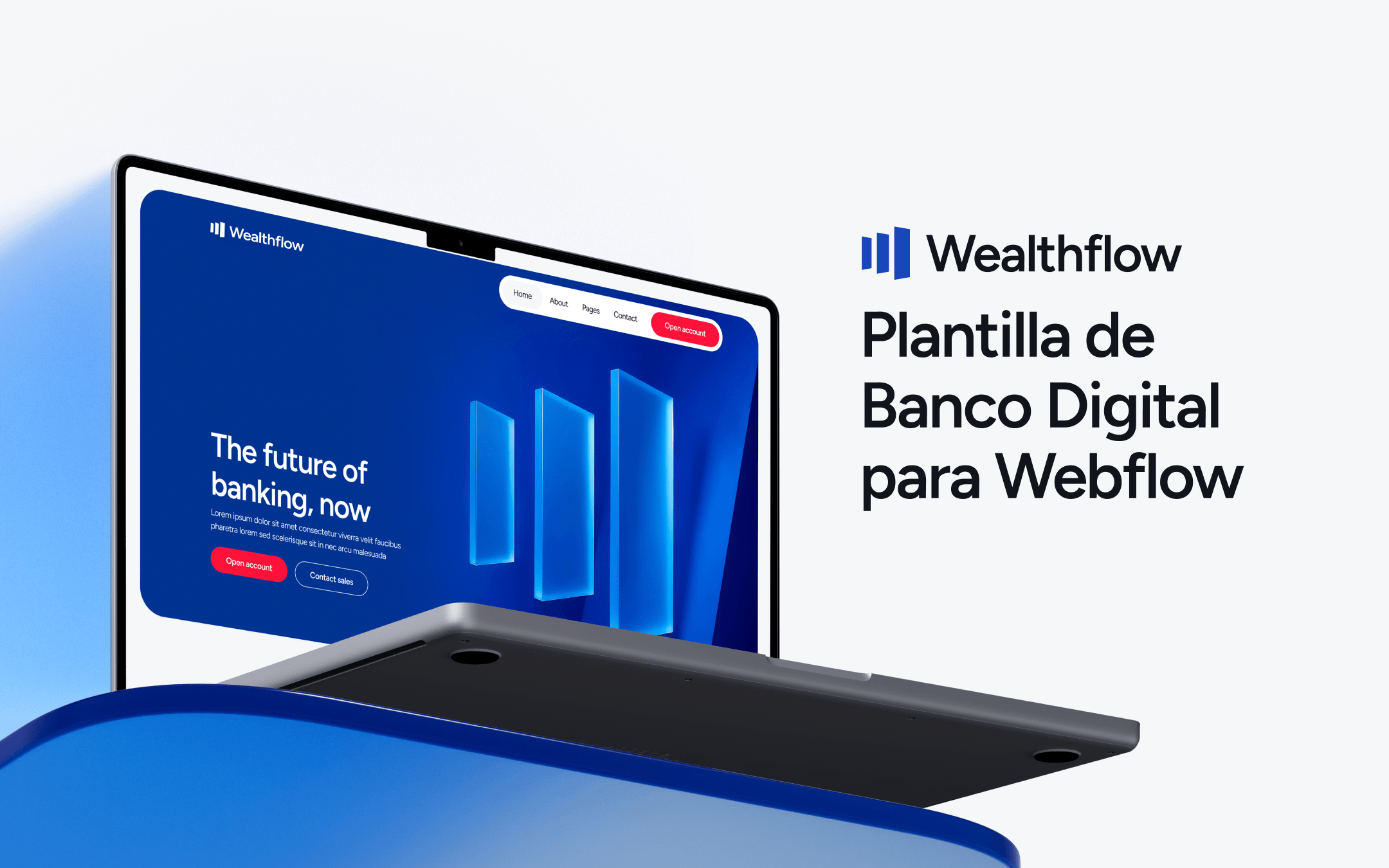 Plantilla de Banco Digital para Webflow