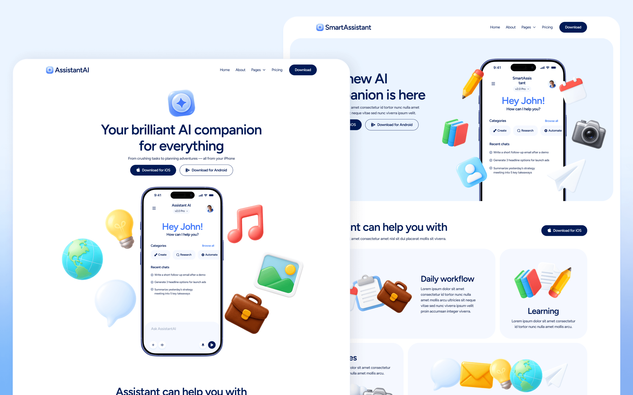 Template de Asistente de IA para Webflow