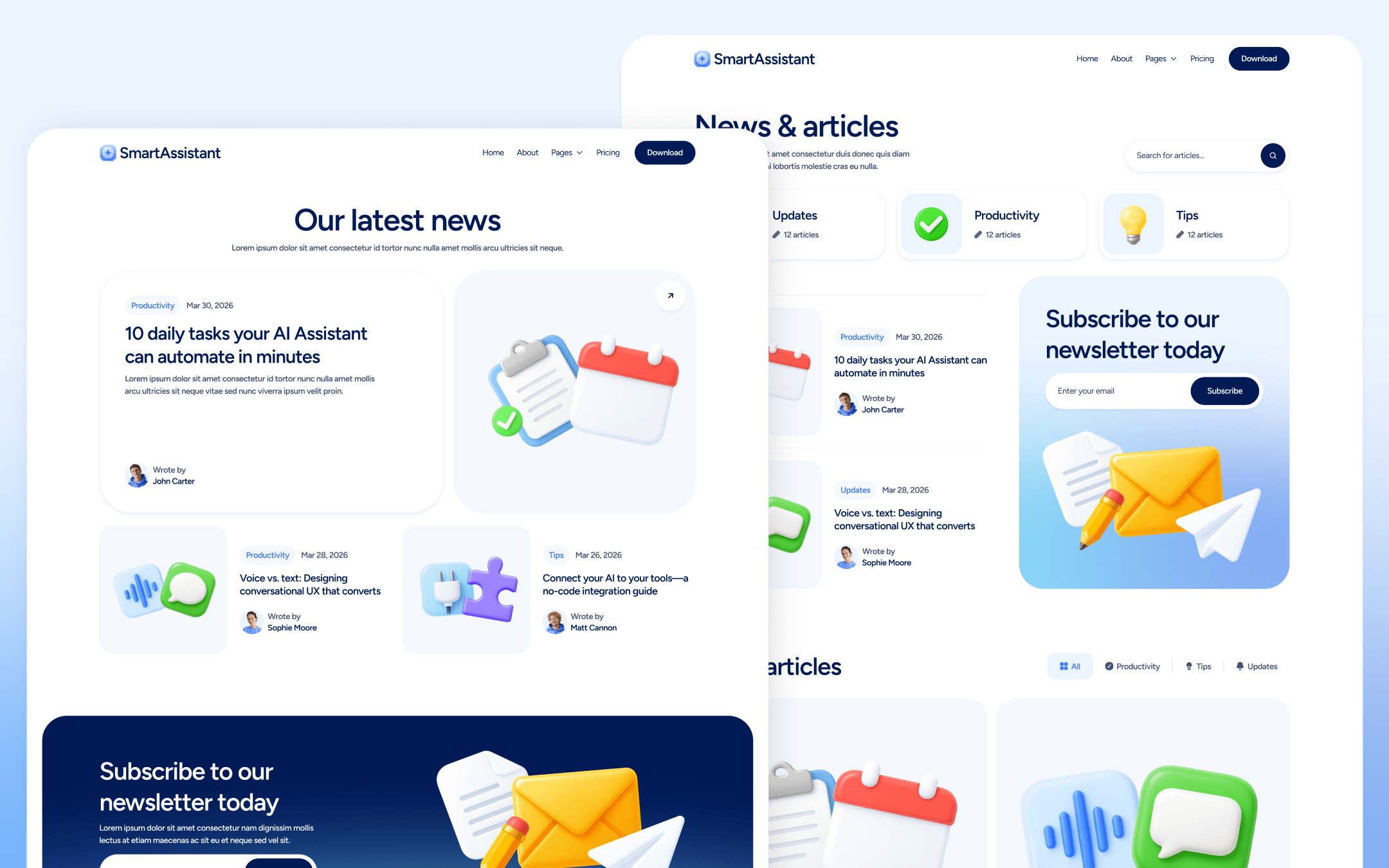 Plantilla de Asistente Inteligente para Webflow CMS