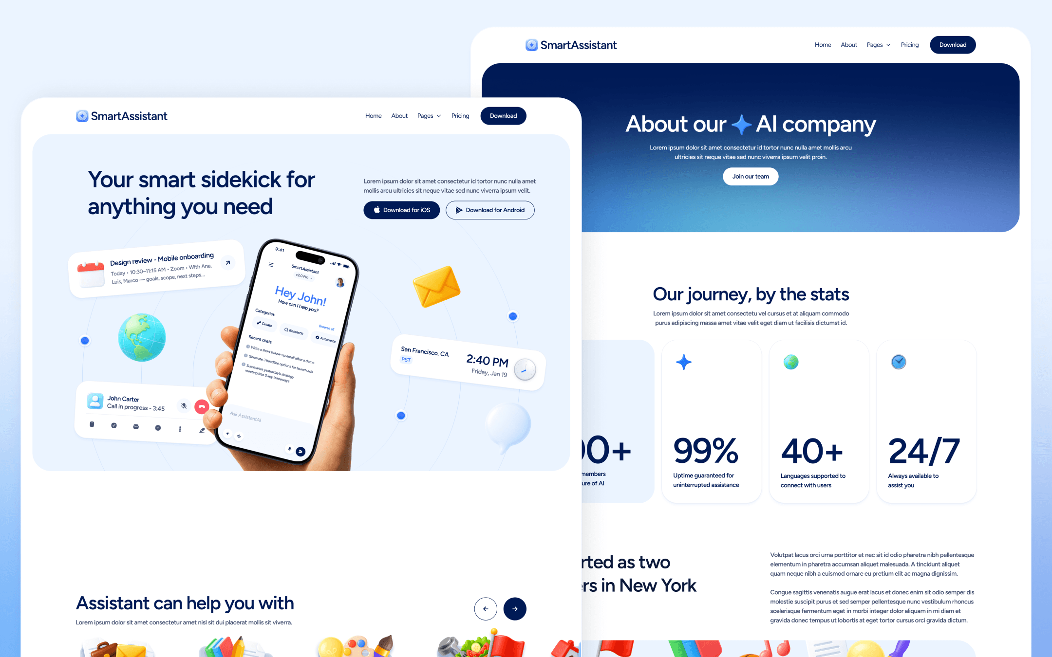 Plantilla para Webflow de Asistente Virtual con IA