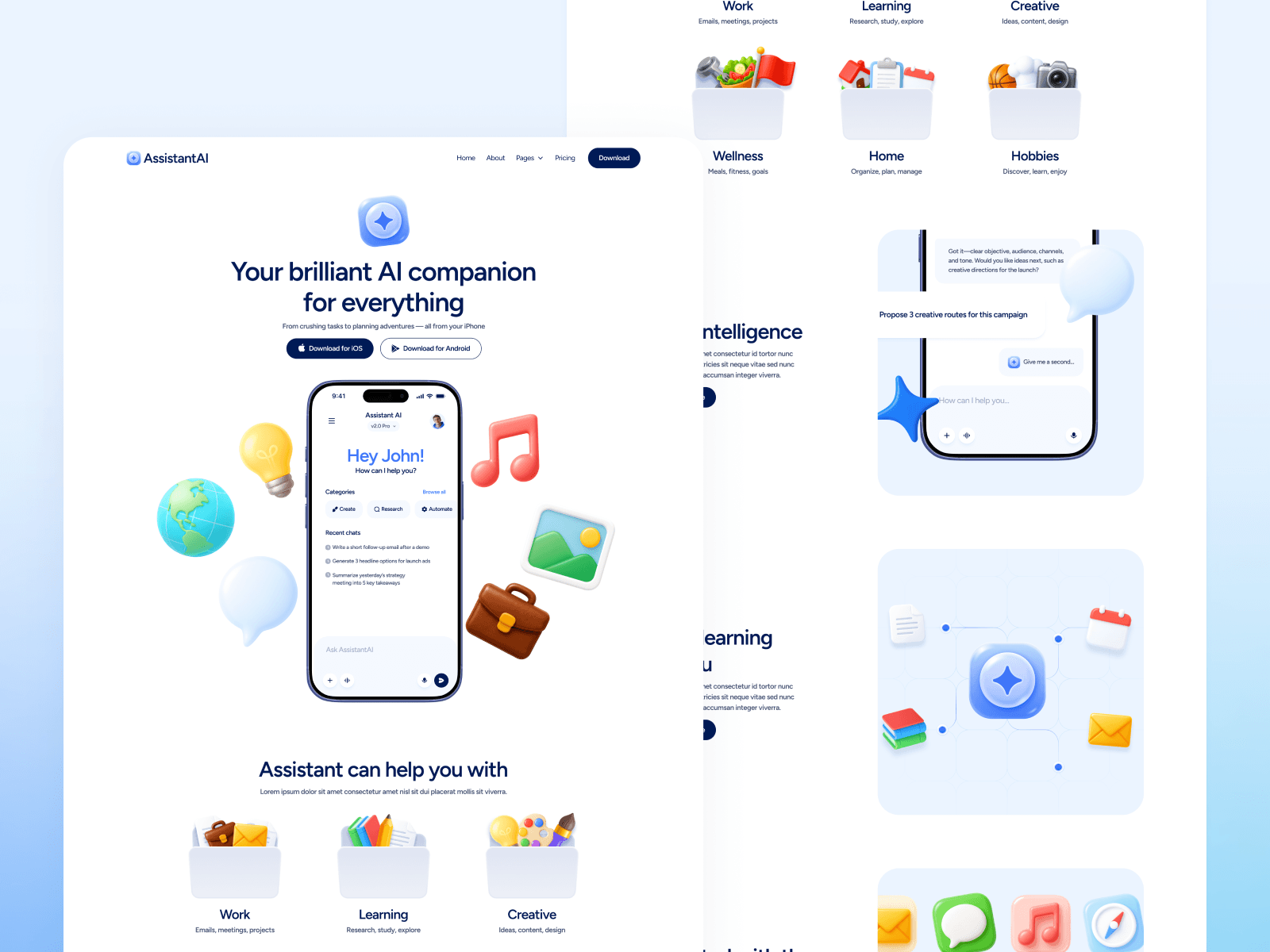 Template de Asistente de IA para Webflow