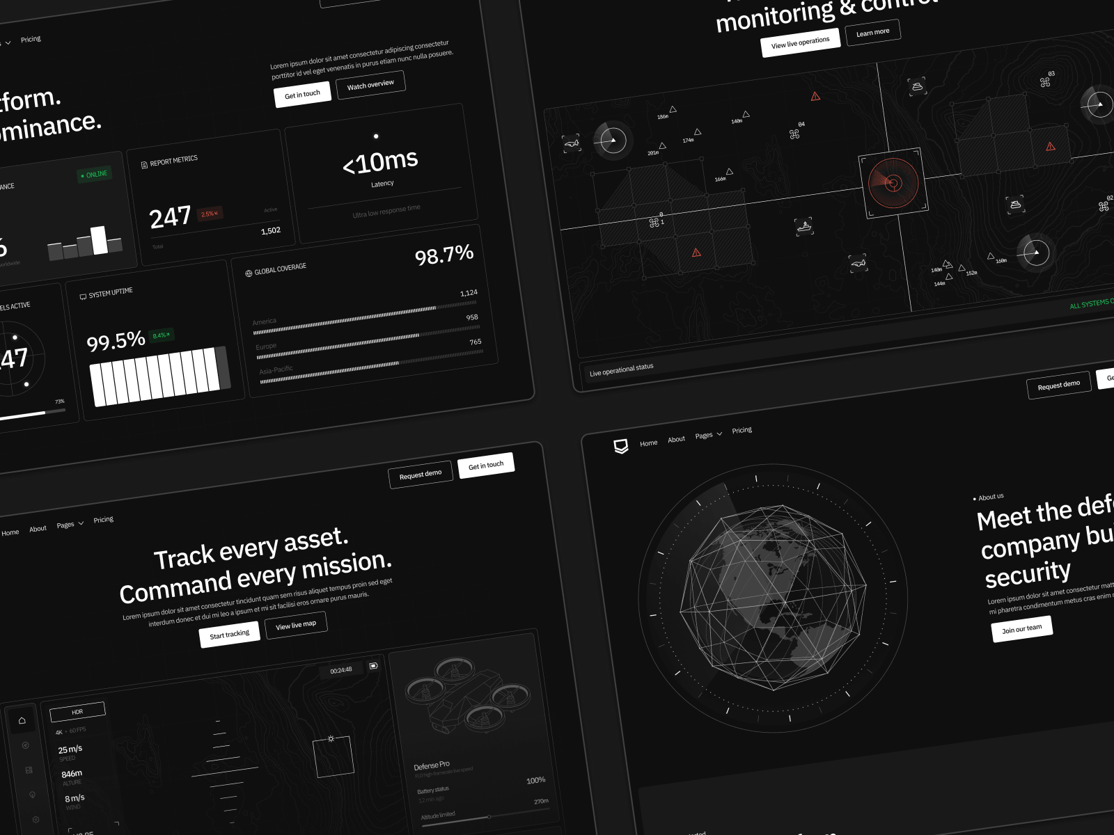 Plantilla para Webflow de Plataforma de Defensa