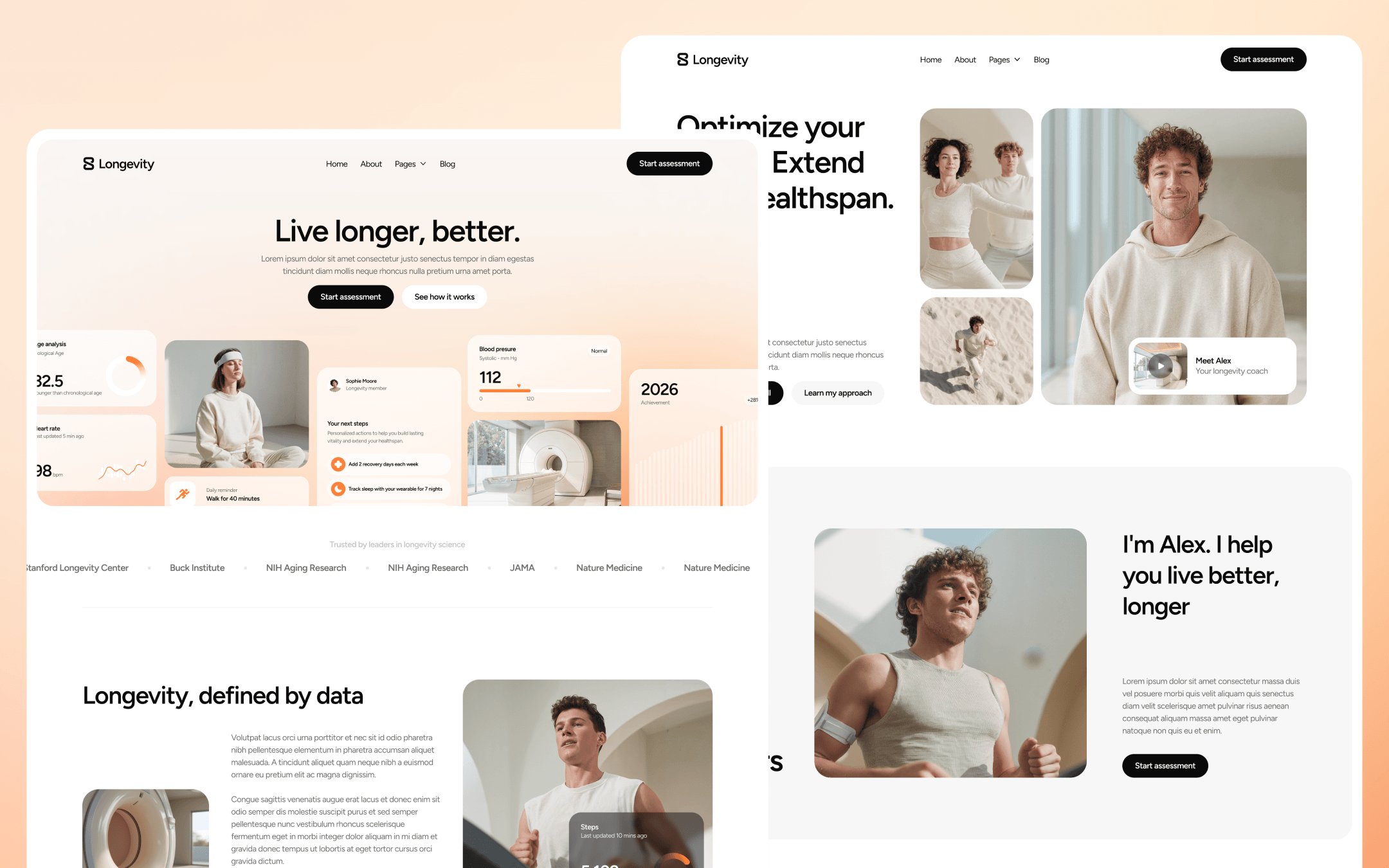 Template de Medicina Antienvejecimiento para Webflow