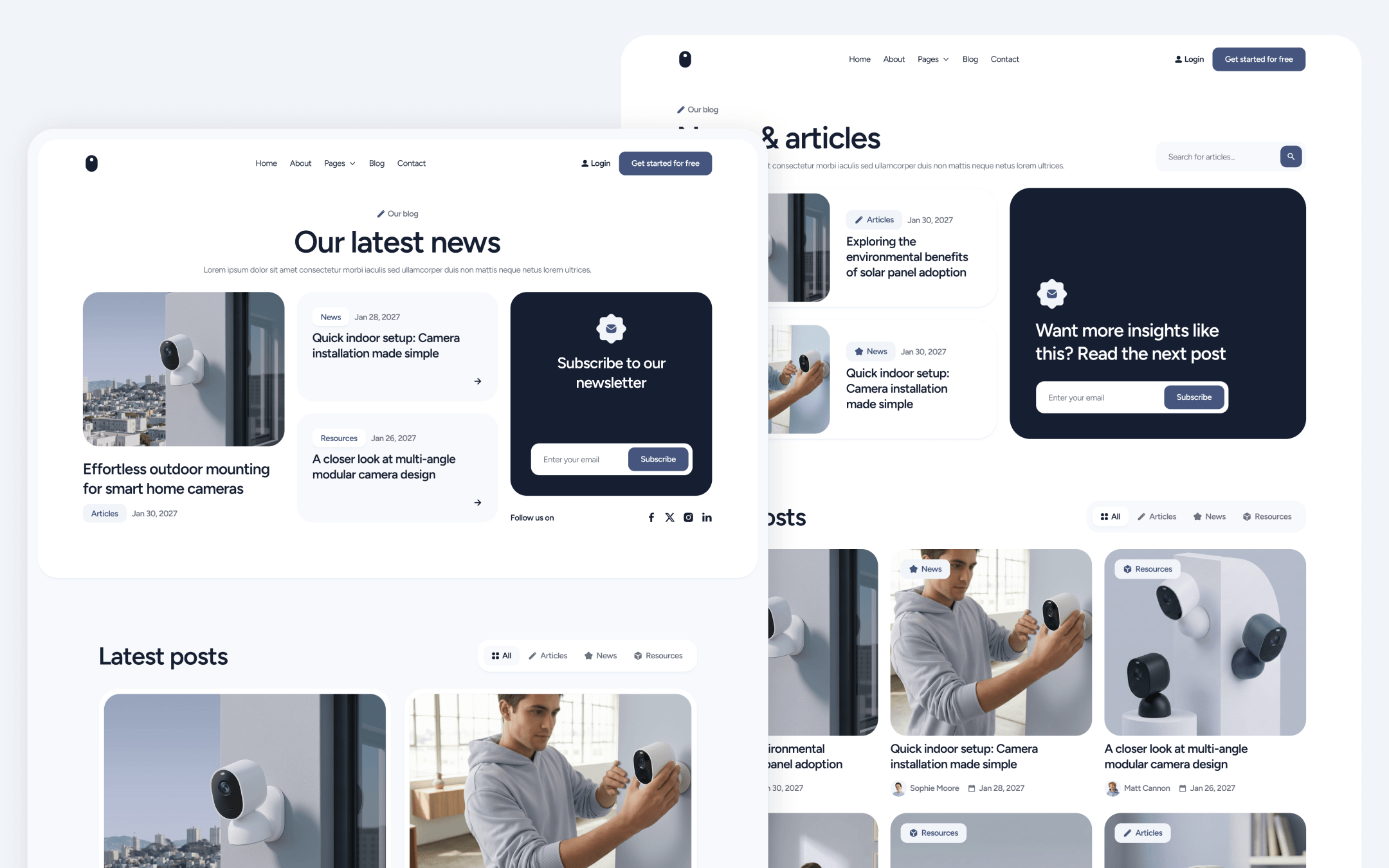 Plantilla de Tecnología Inteligente para Webflow CMS