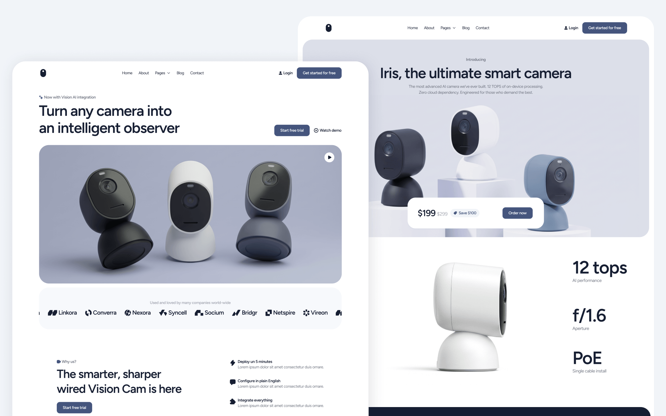 Template de Tecnología IoT para Webflow
