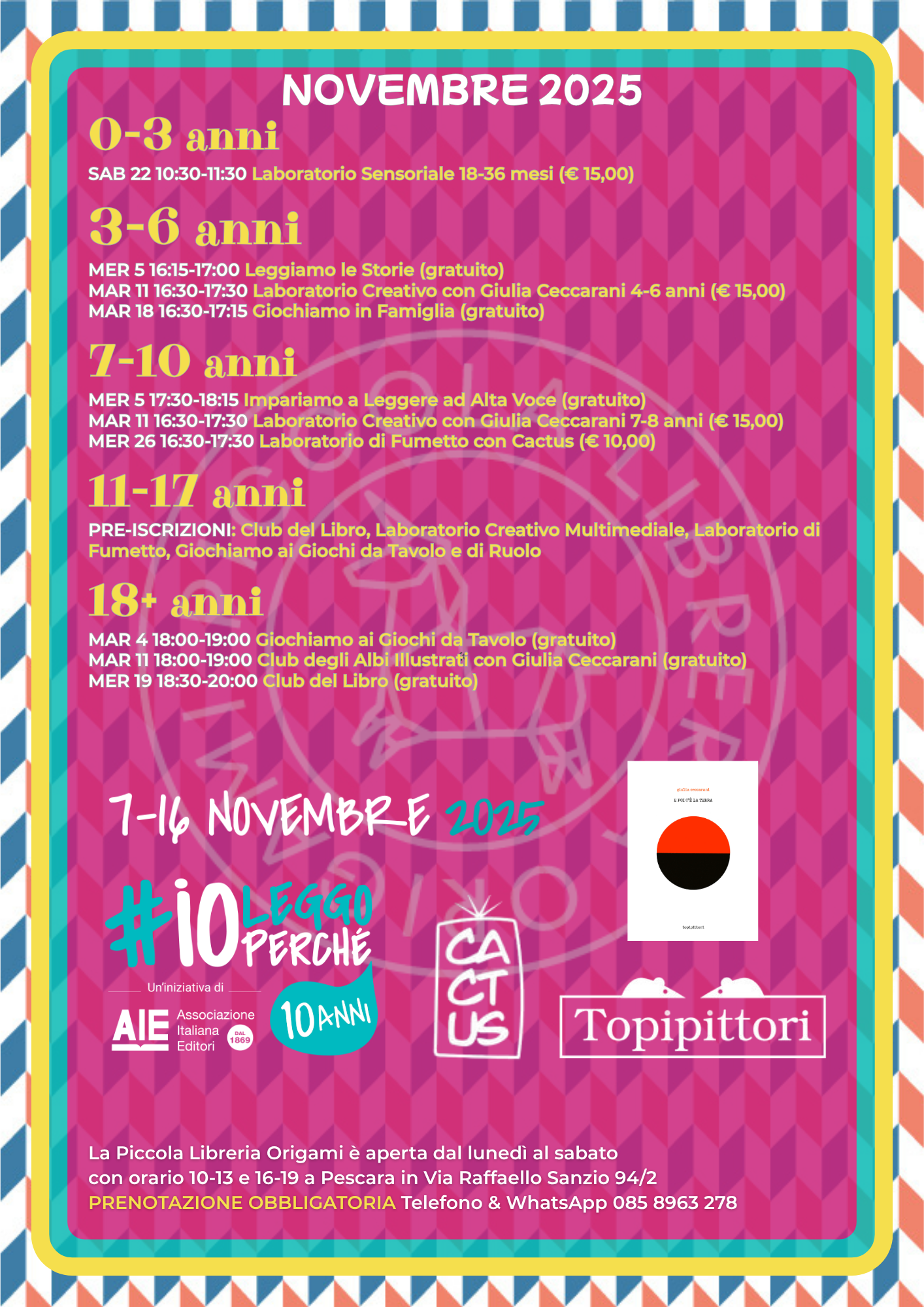 agenda libreria pescara