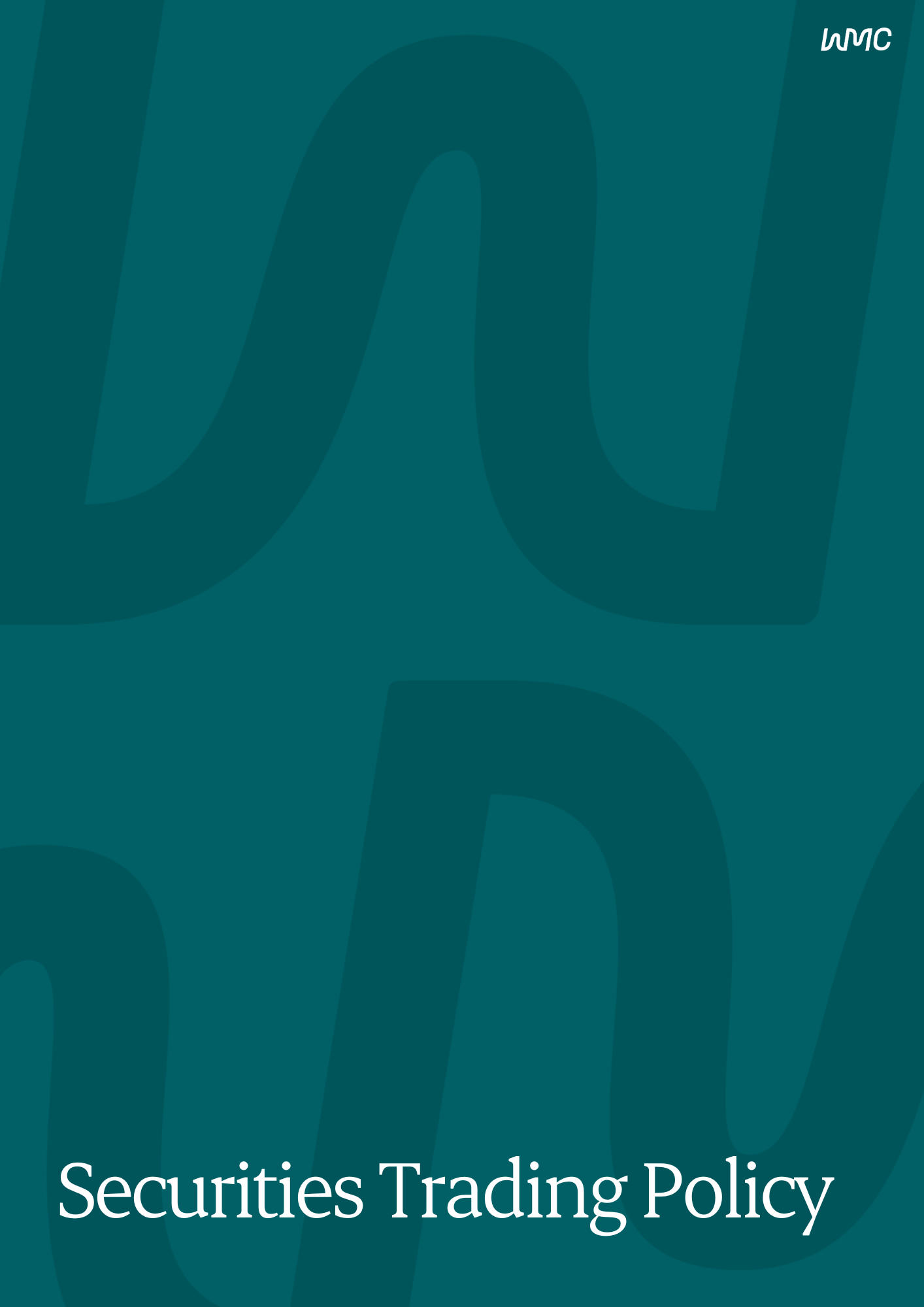 Securities Trading Policy cover