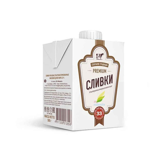 Сливки ультрапаст. 33% ТБА-Сквер Милкавита