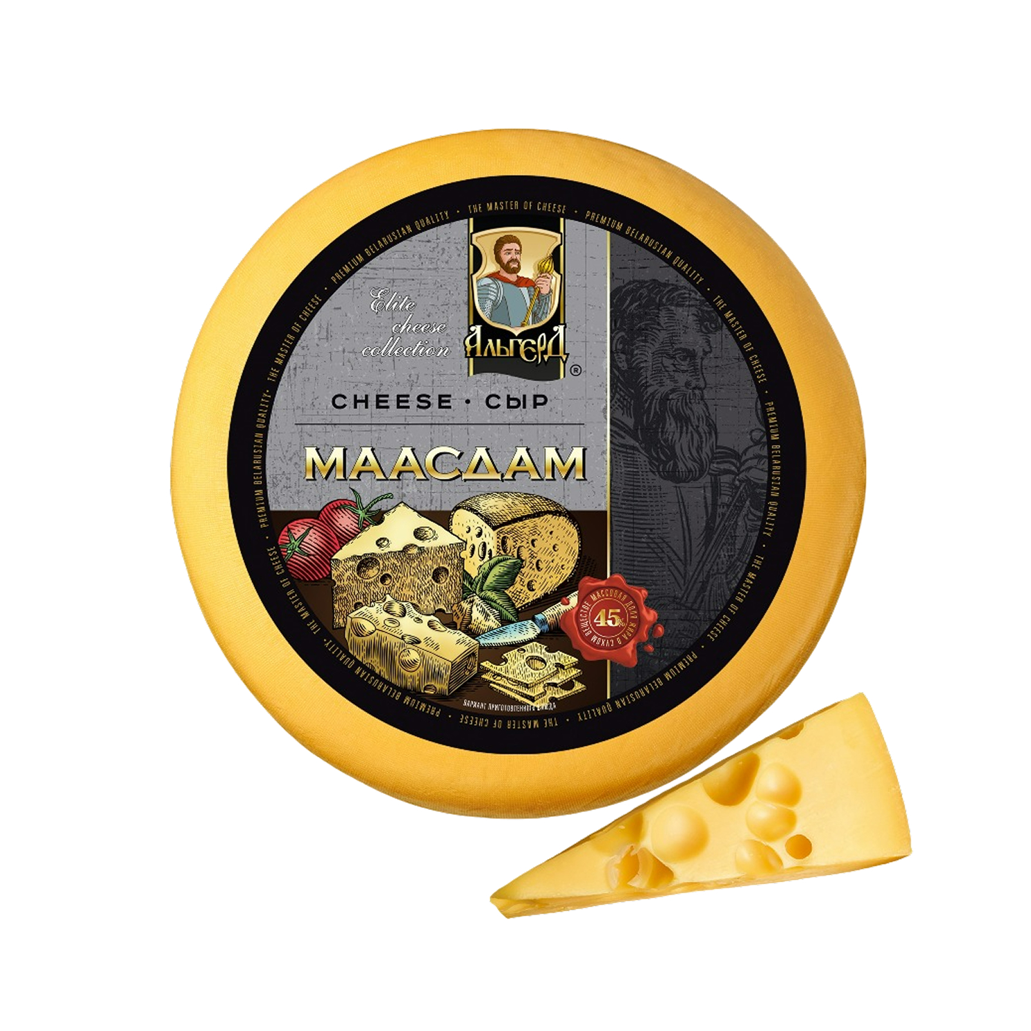 Сыр Маасдам 45% Верхнедвинск