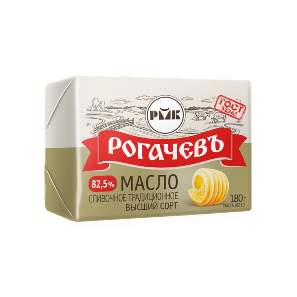 Масло сливочное традиционное 82,5% Рогачев