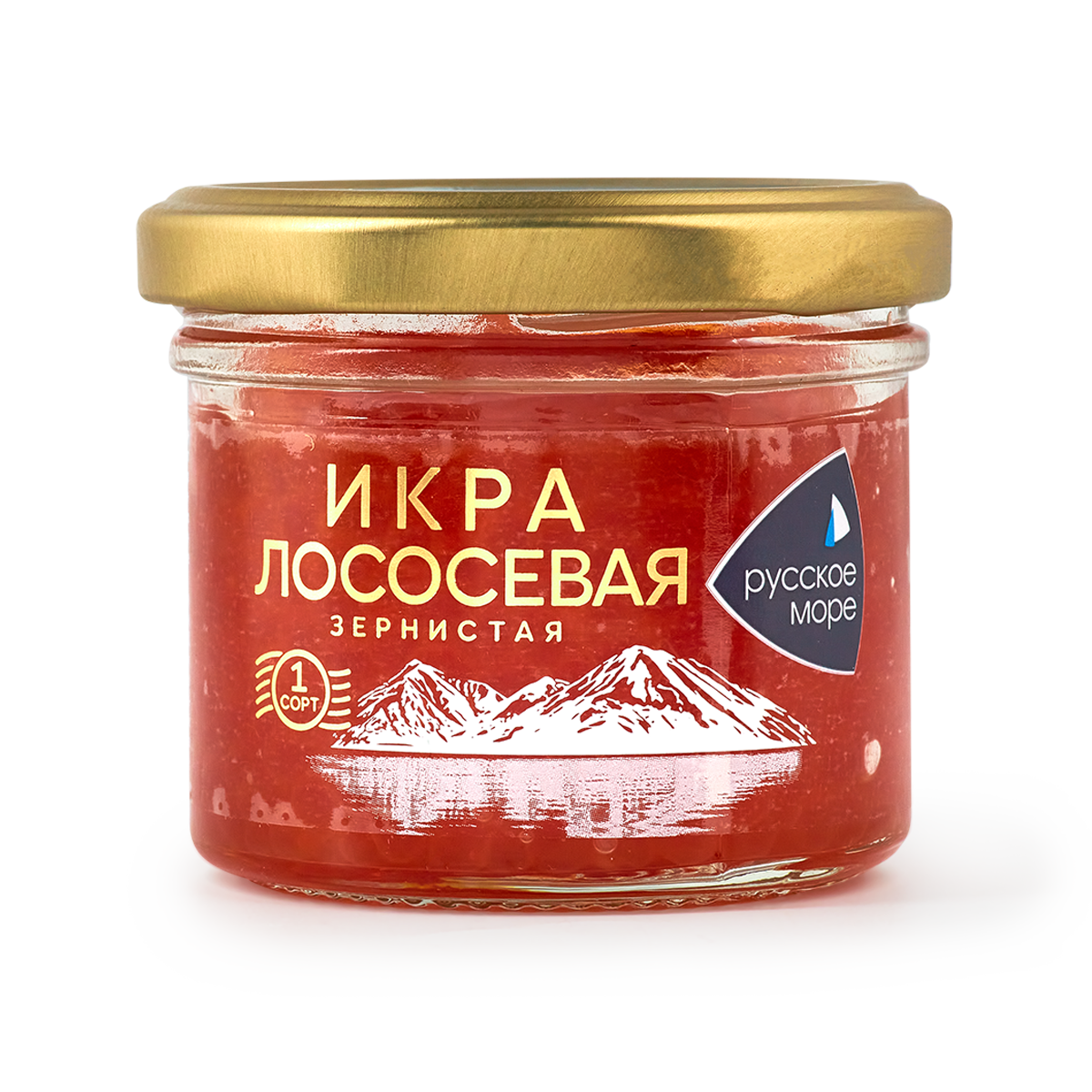 Икра лососевая горбуши соленая конс. ст/б Русское море