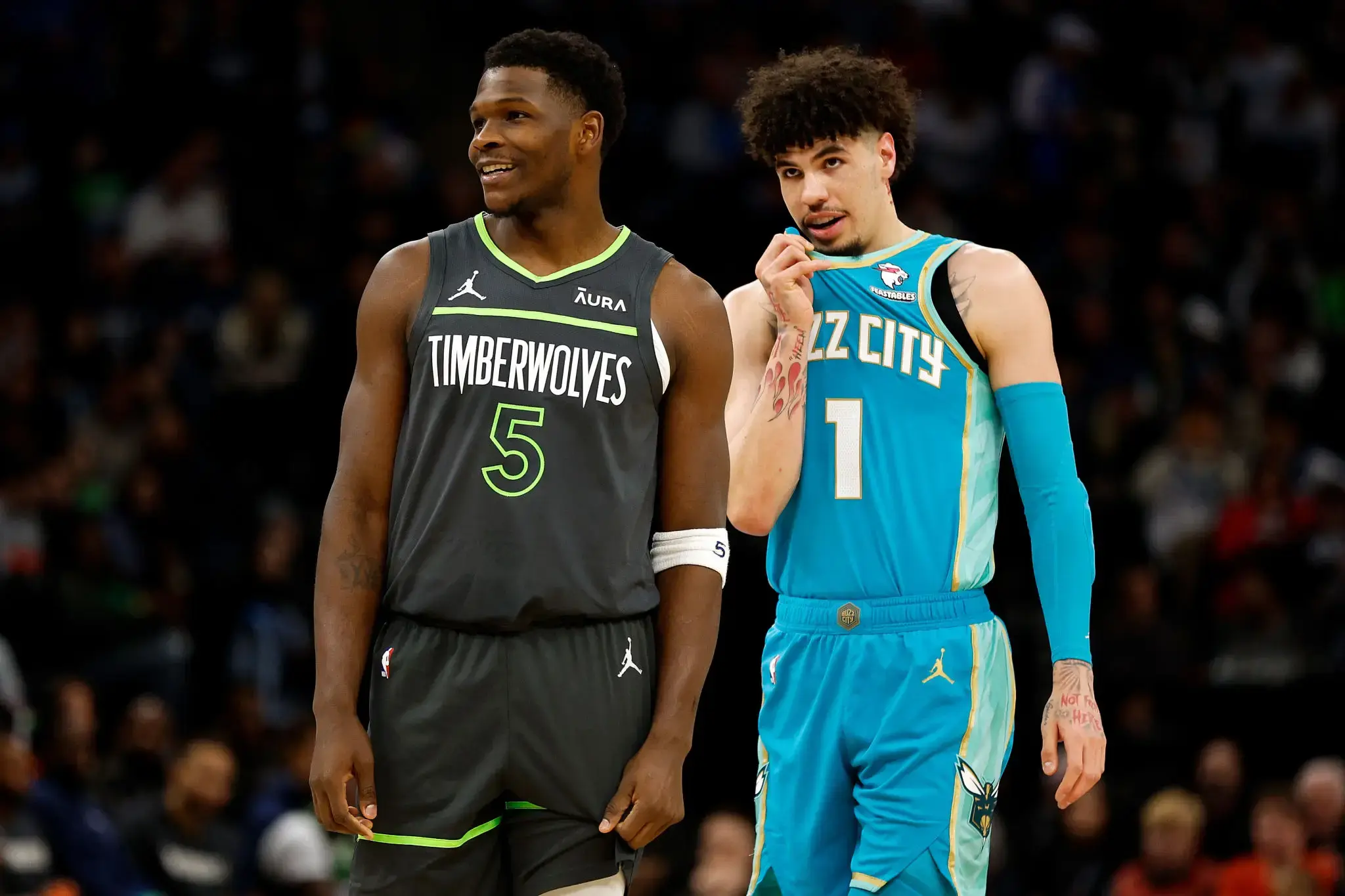 Anthony Edwards and LaMelo Ball