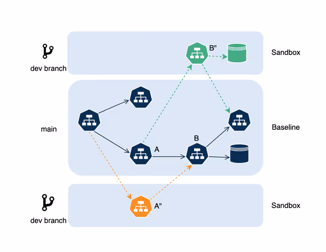 diagram of branching signadot model