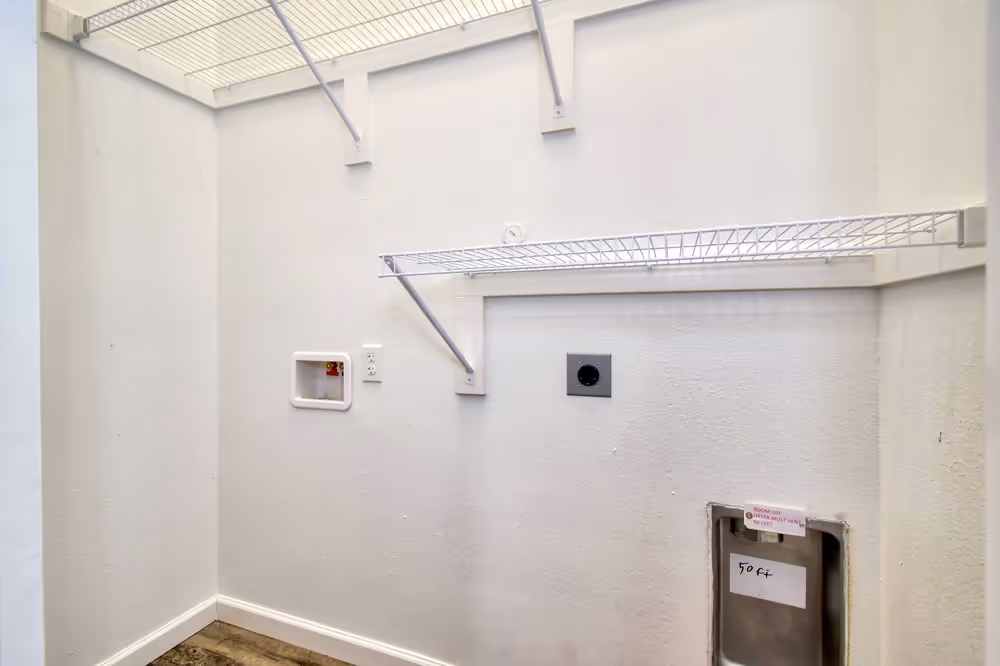 washer/dryer connections