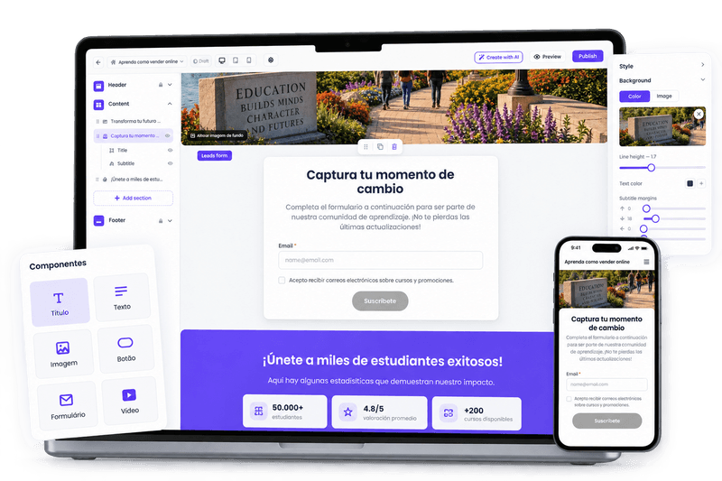 Creación de cursos con IA