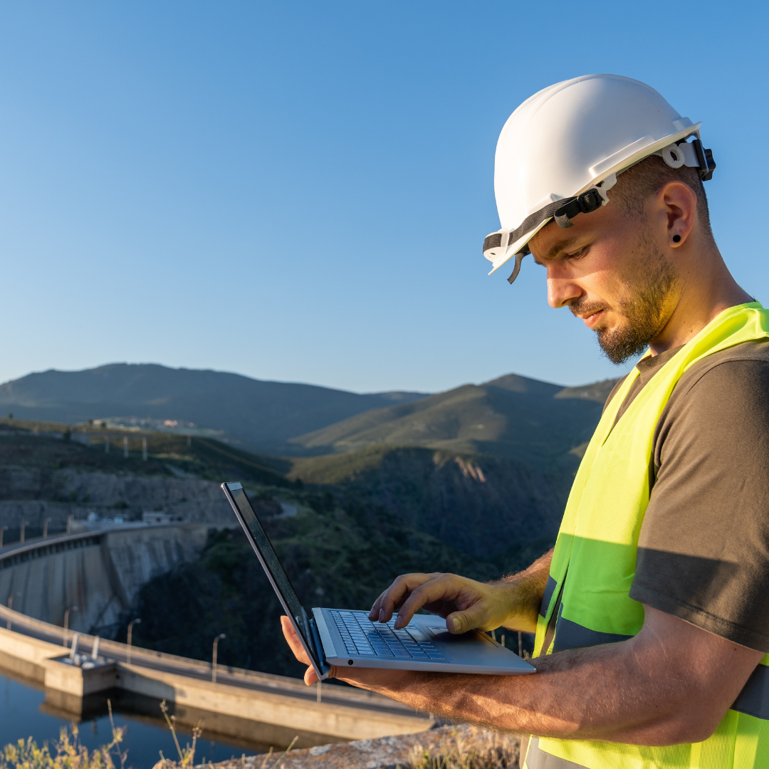 Mining machinery at work.