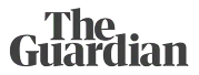 Logo of The Guardian newspaper in black font.