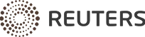 Reuters logo with a circular dot pattern and the word 'REUTERS' in capital letters on a black background.