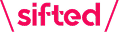 Sifted company logo in stylized lowercase font with a pink color.