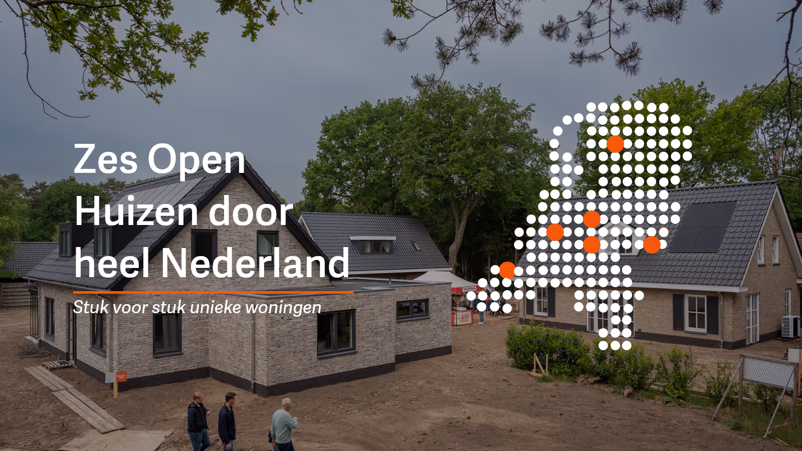 Tekst over een afbeelding van meerdere huizen