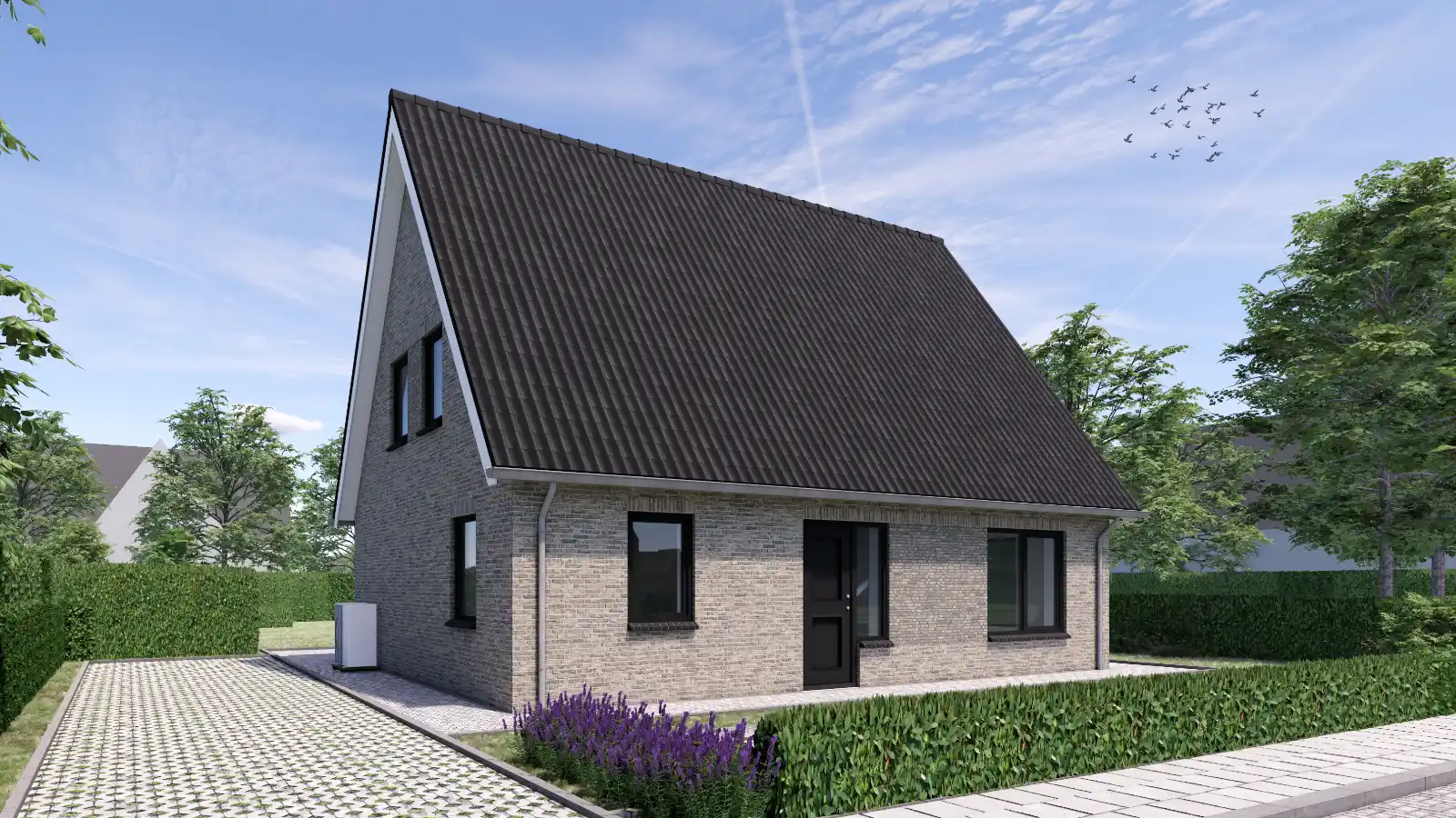 Voorzijde vrijstaande woning