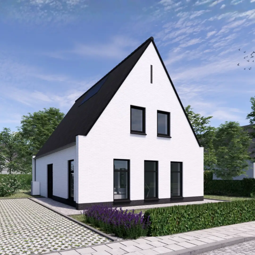 Render witte vrijstaande woning