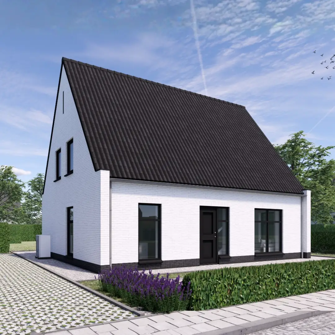 Render witte vrijstaande woning
