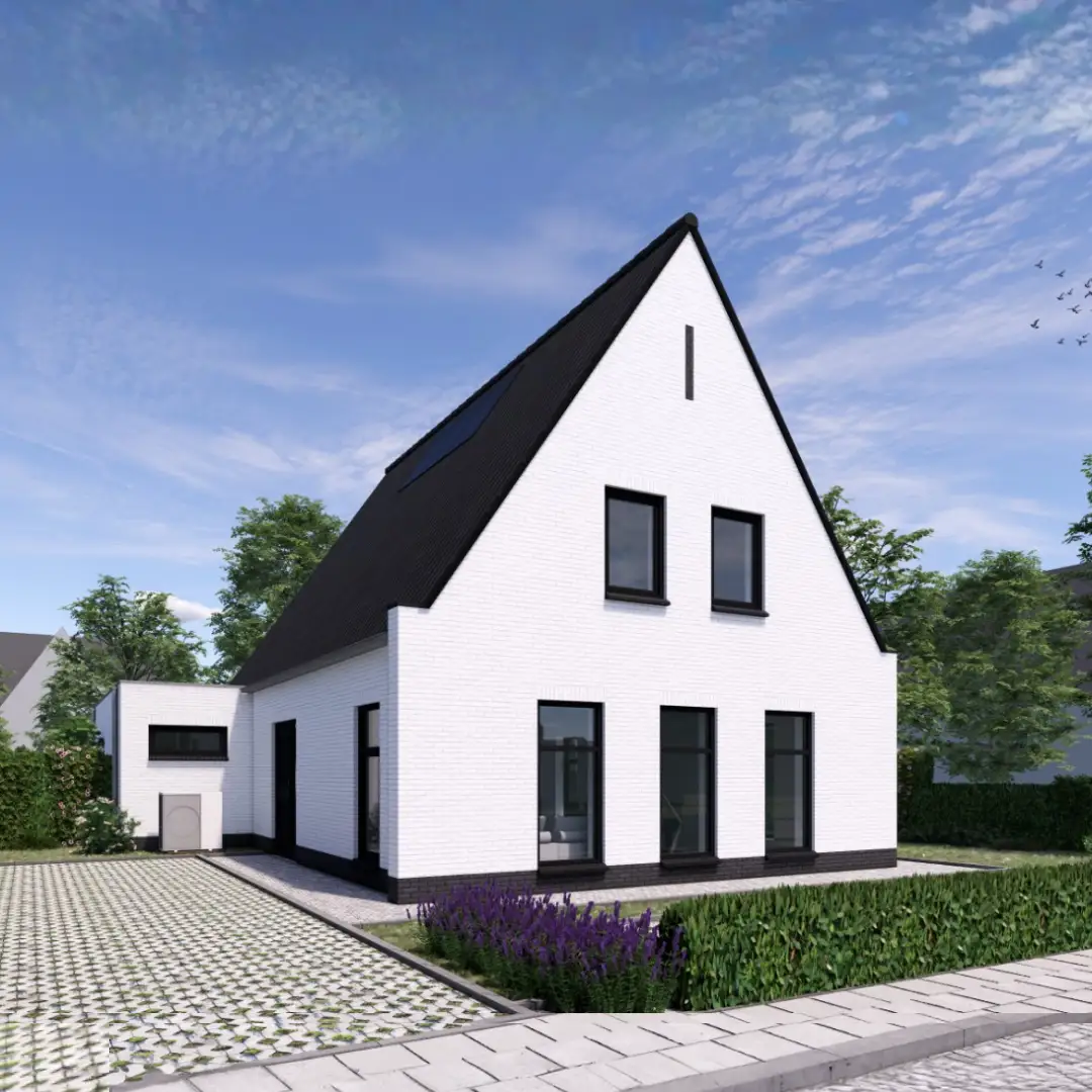 Render witte vrijstaande woning