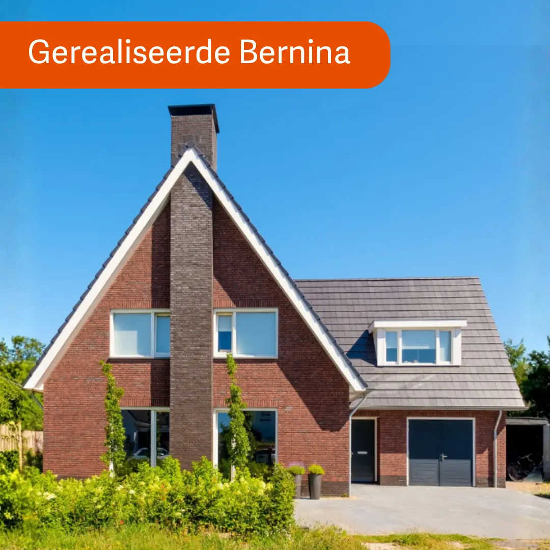 Vrijstaande woning met aanbouw en uitgemetselde schoorsteen