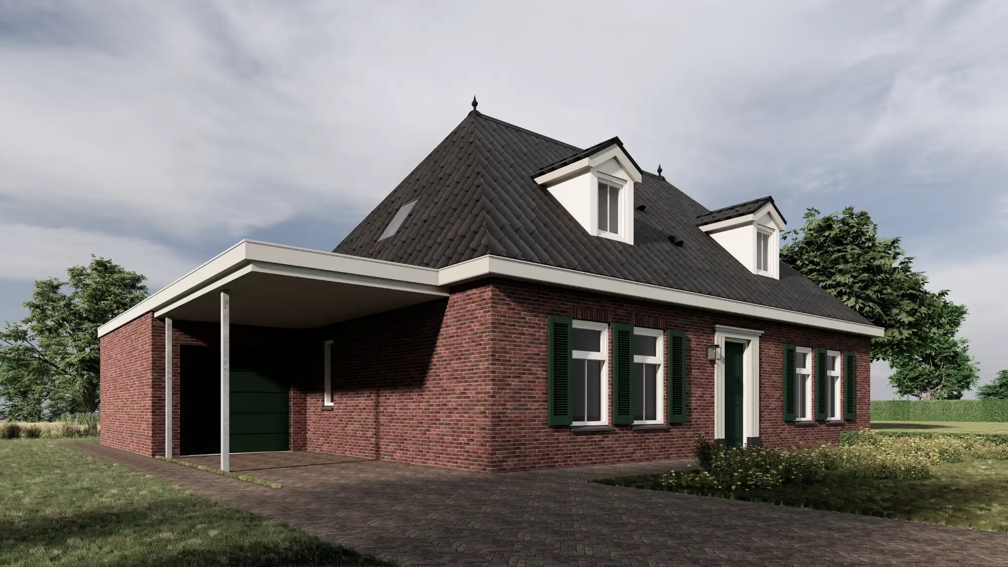 Klassieke notariswoning met aangebouwde carport