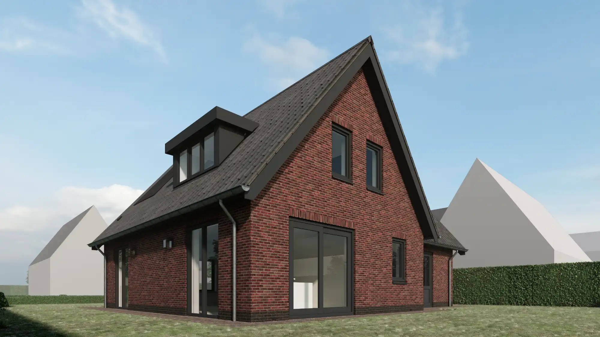 Impressie vrijstaande woning met dakkapel