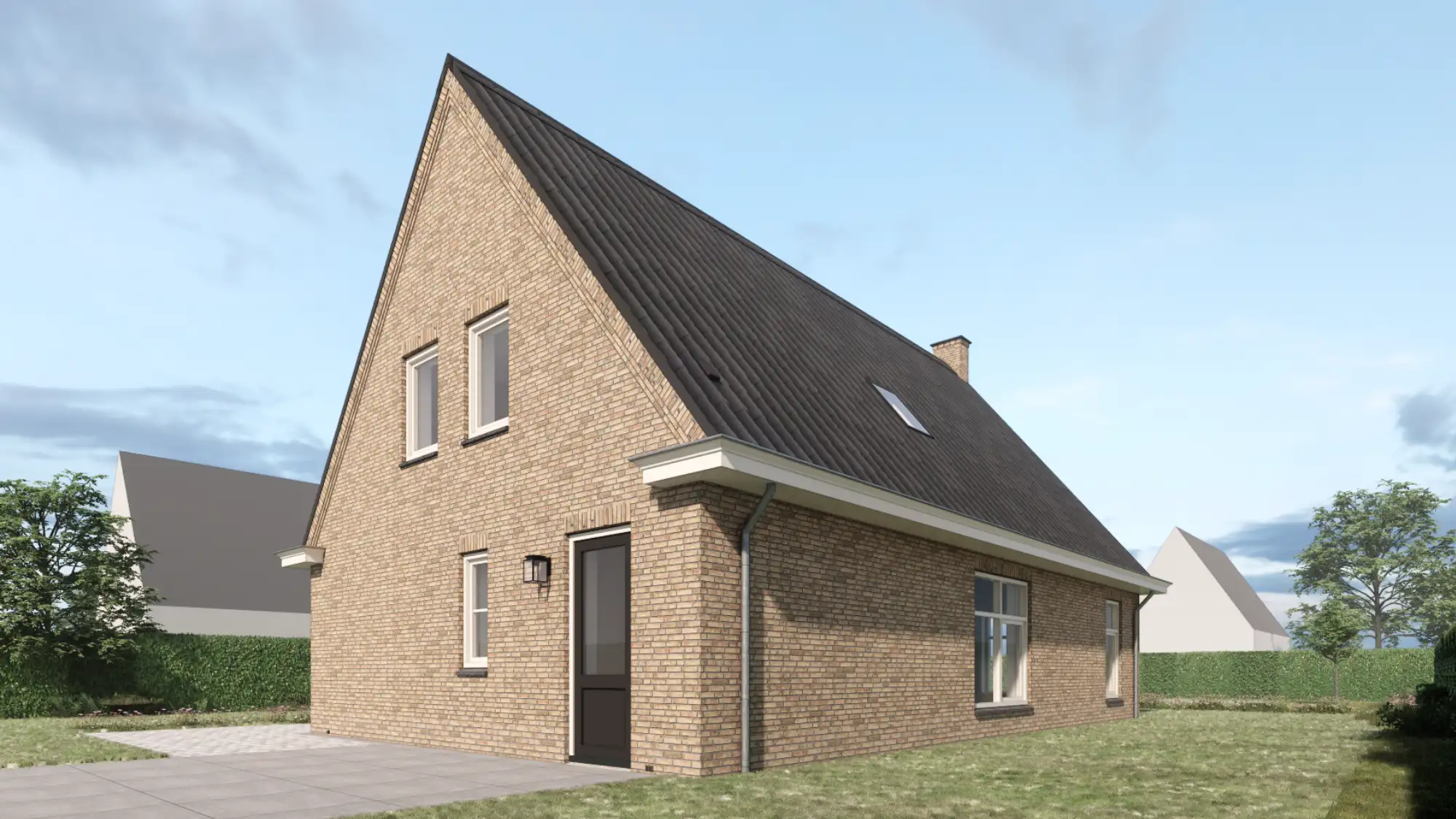 Achteraanzicht impressie cottage woning