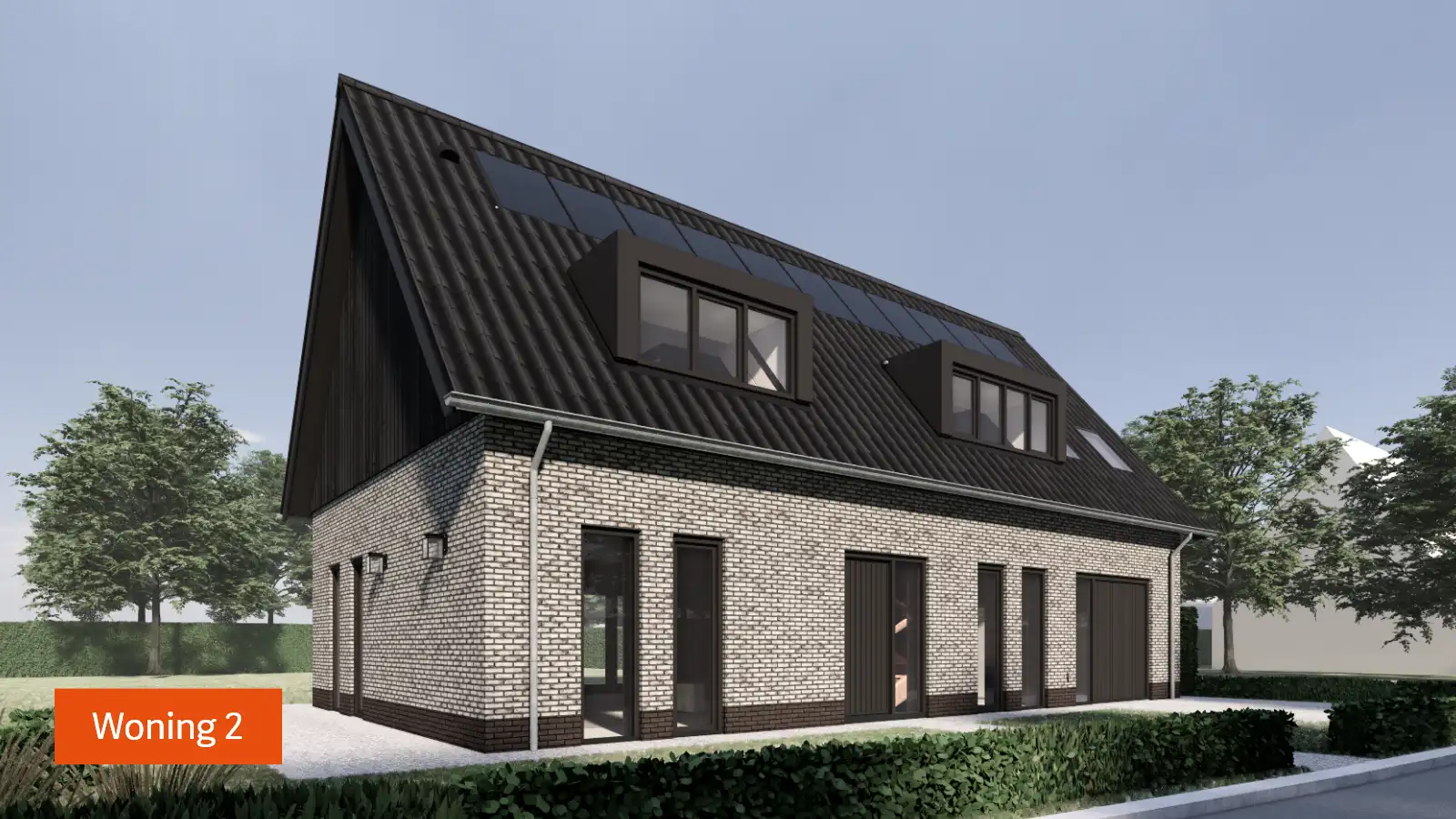 Impressie vrijstaande woning met twee dakkapellen