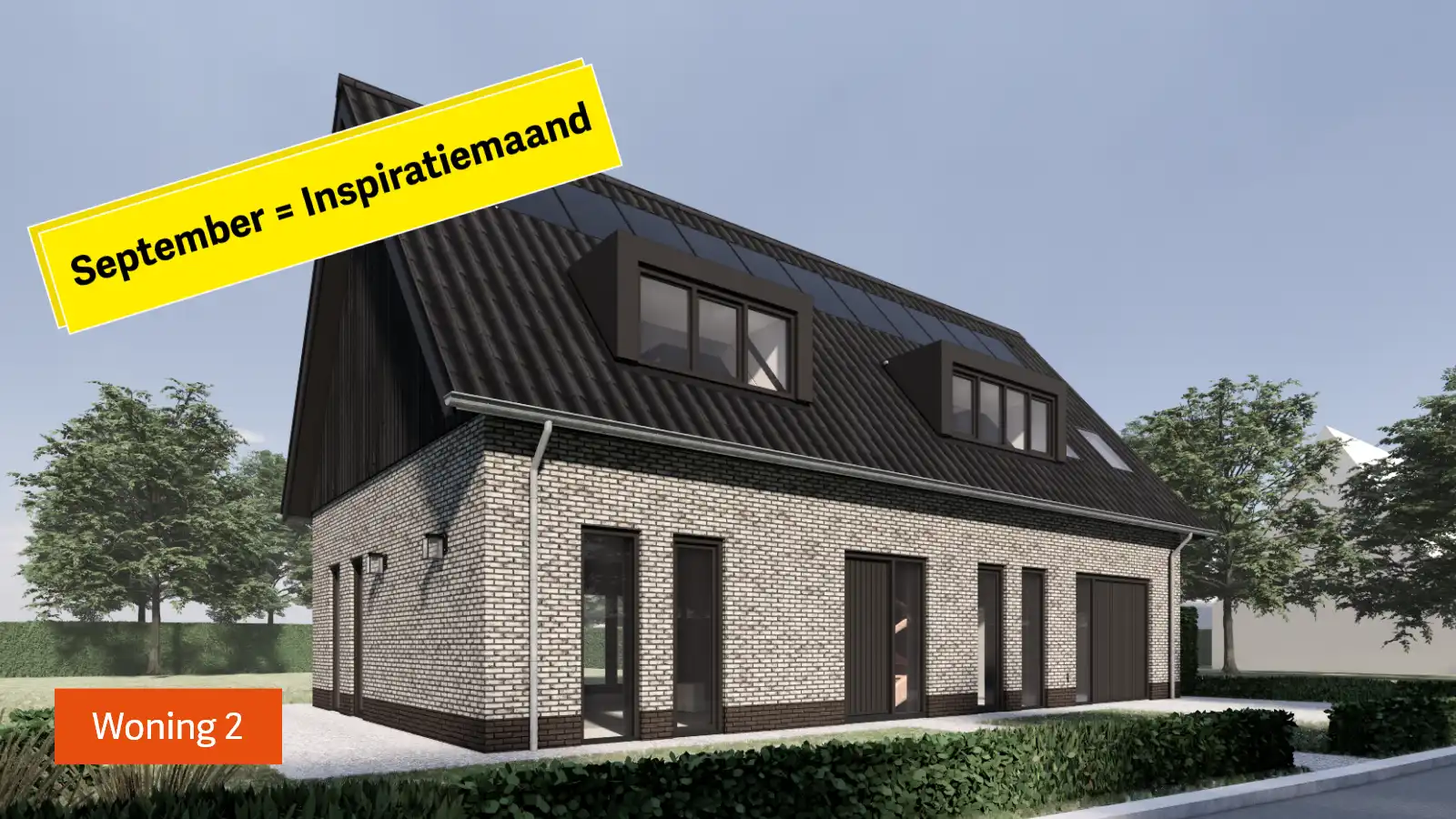 Impressie vrijstaande woning met twee dakkapellen
