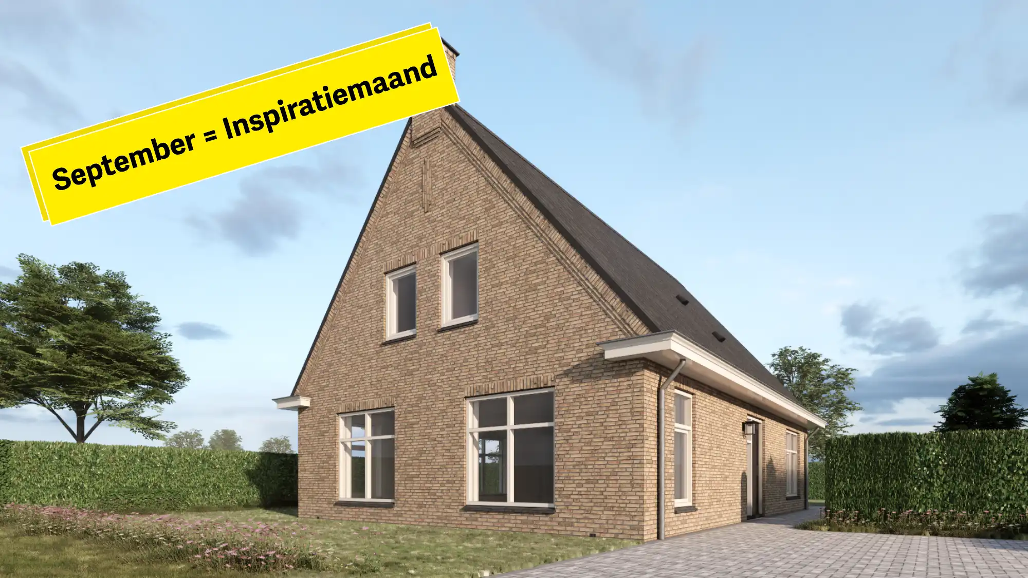 Impressie vooraanzicht klassieke woning