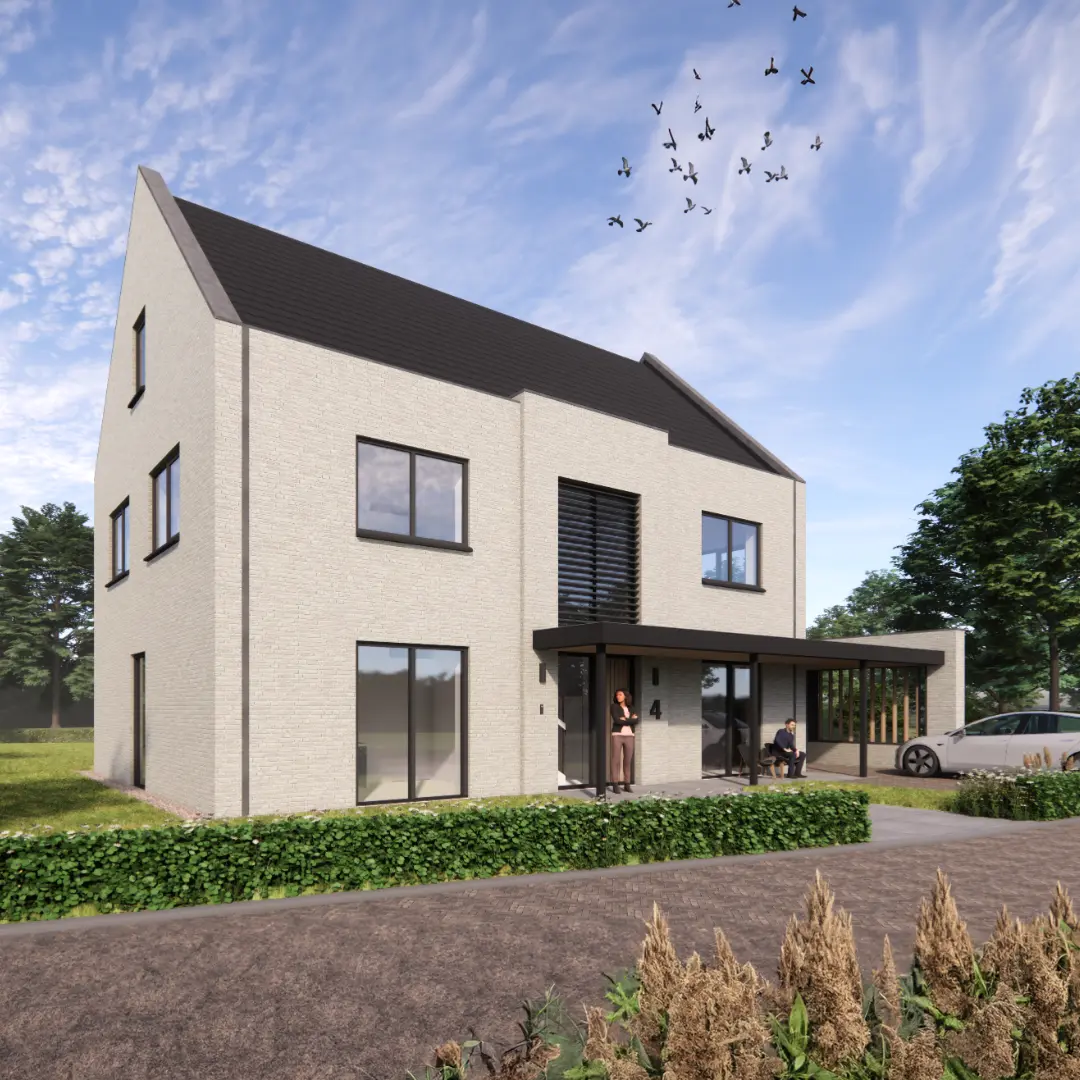 Impressie van een eigentijdse hoogbouw woning