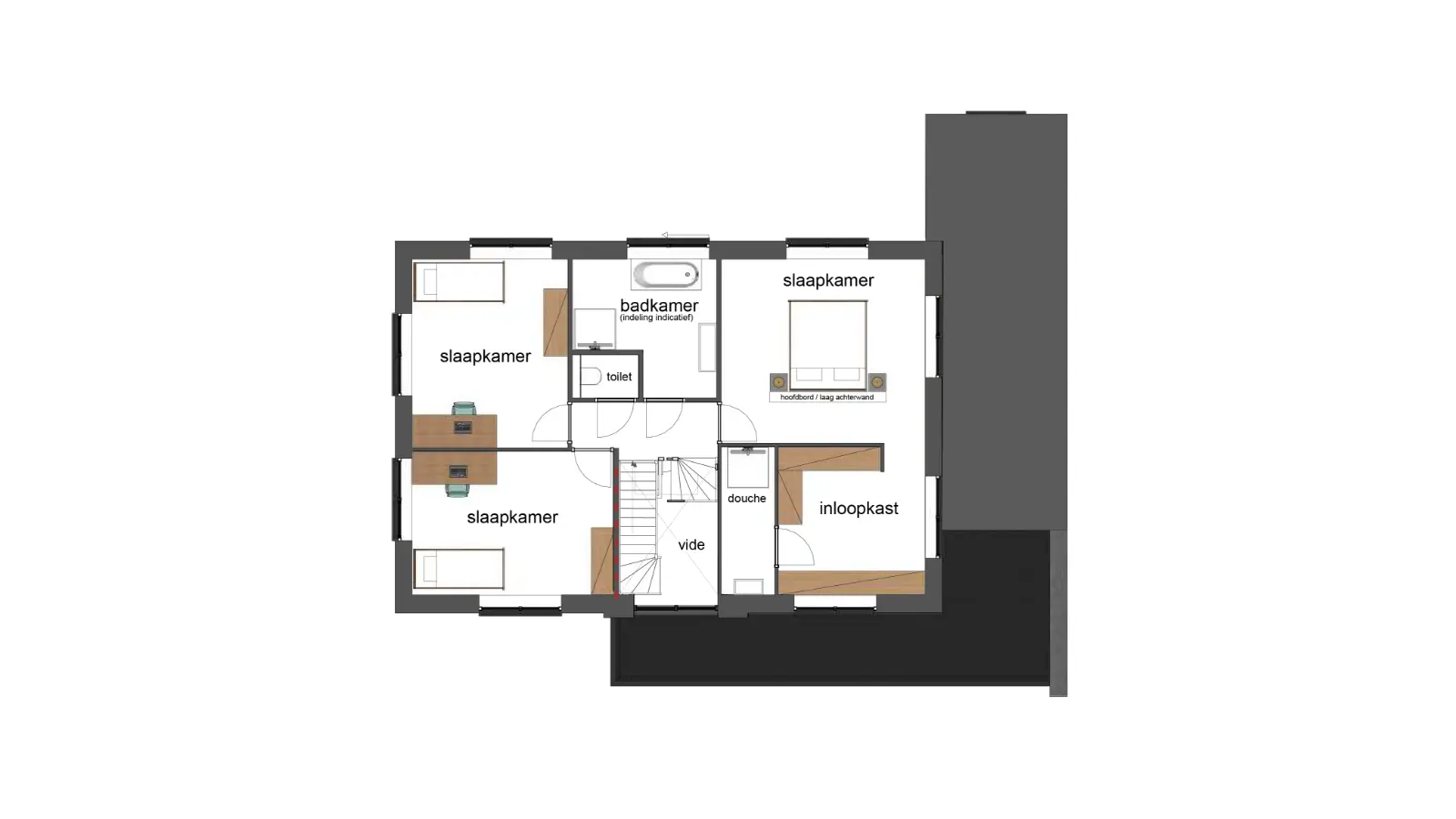 Plattegrond eerste verdieping