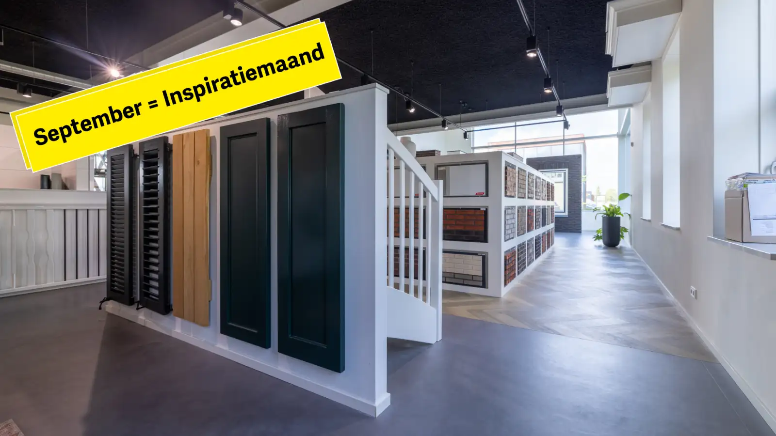 Foto van een showroom van een bouwbedrijf