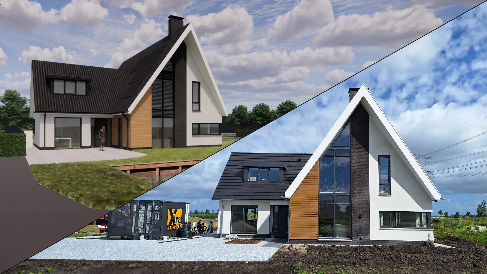 Twee woningen: één schetsontwerp en één gerealiseerde 