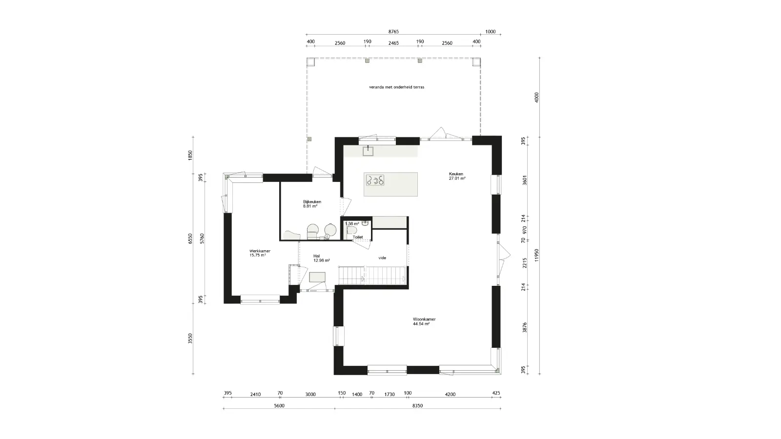 Plattegrond van een begane grond
