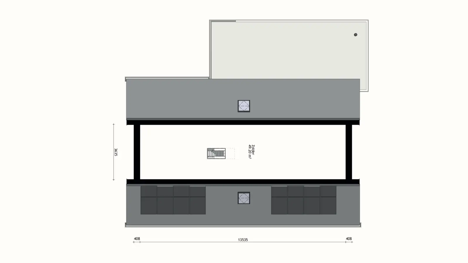 Plattegrond van zolder