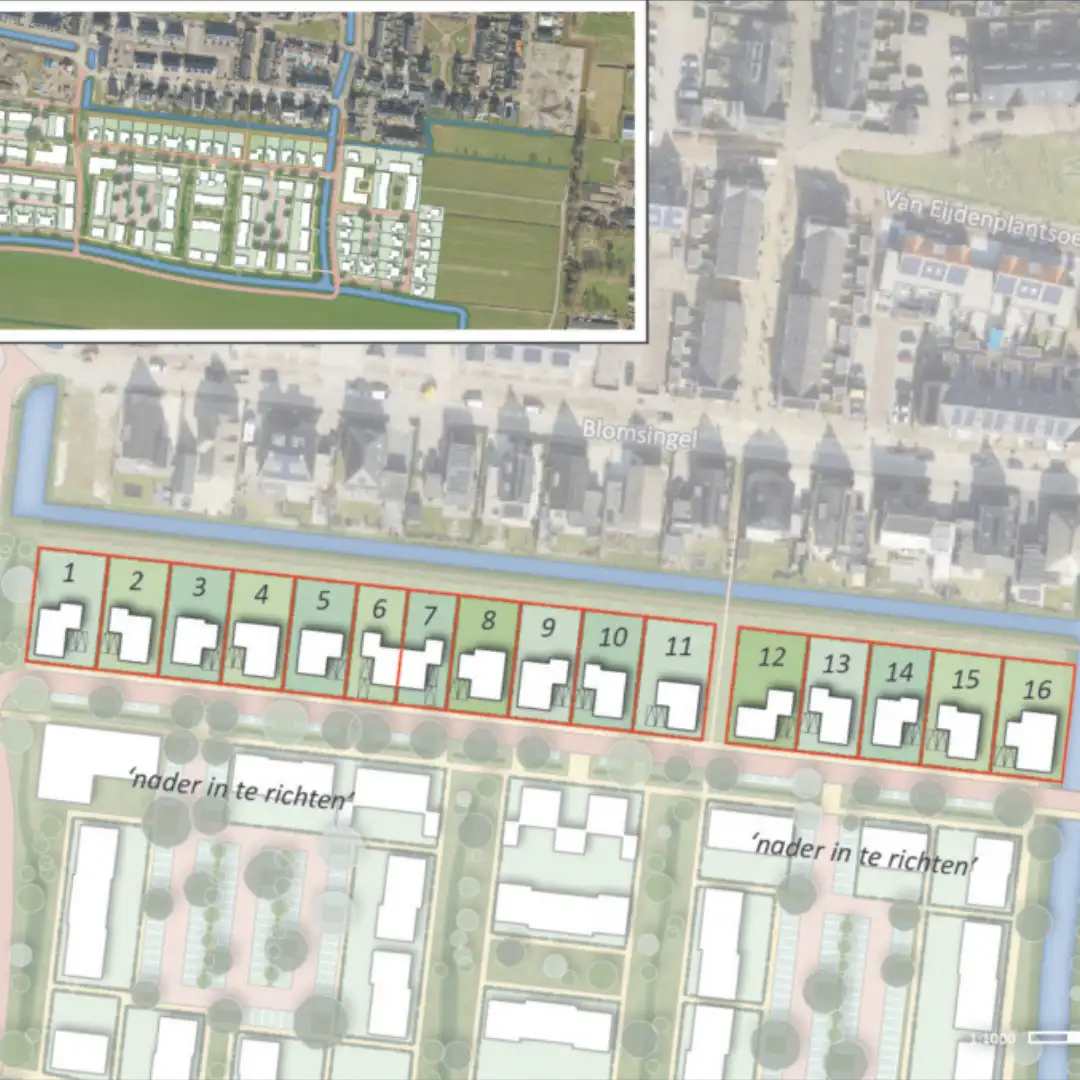 Kavelaanbod van nieuwbouwproject zuidpolder in Eemnes