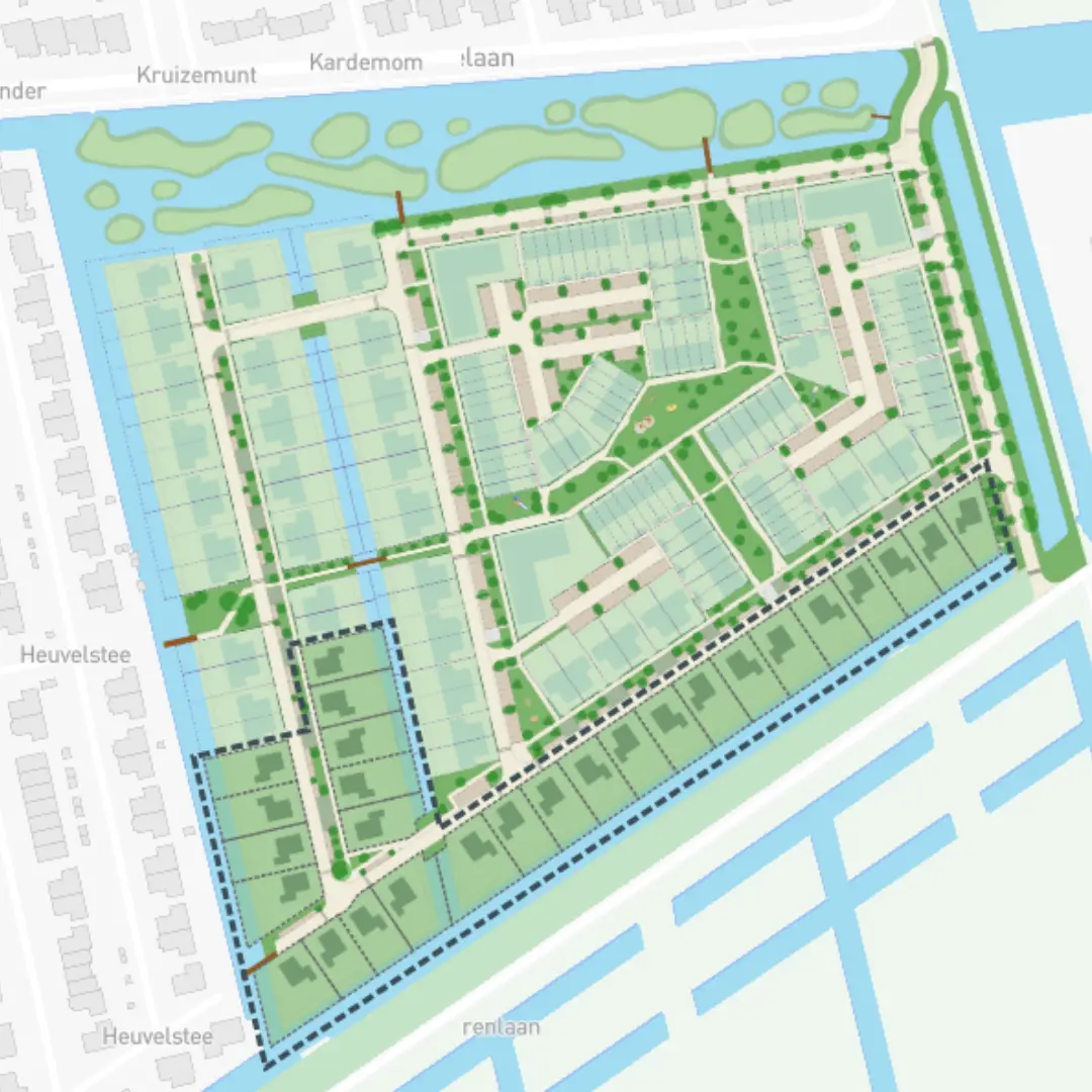 Kavelaanbod De Torensteepolder De kreek in Numansdorp