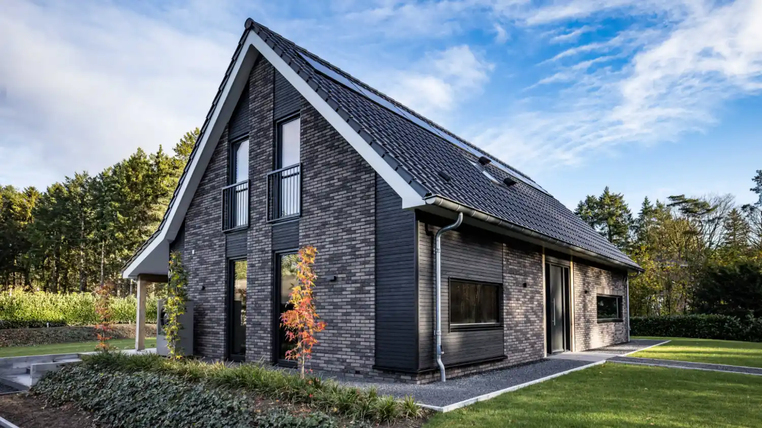 Moderne schuurwoning met houten gevelbekleding