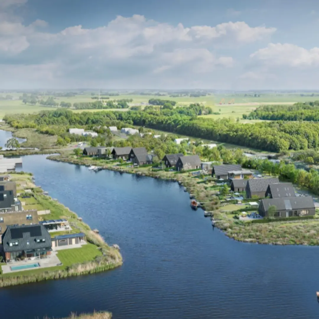 Kaveloverzicht van een nieuwbouwplan in Meerstad