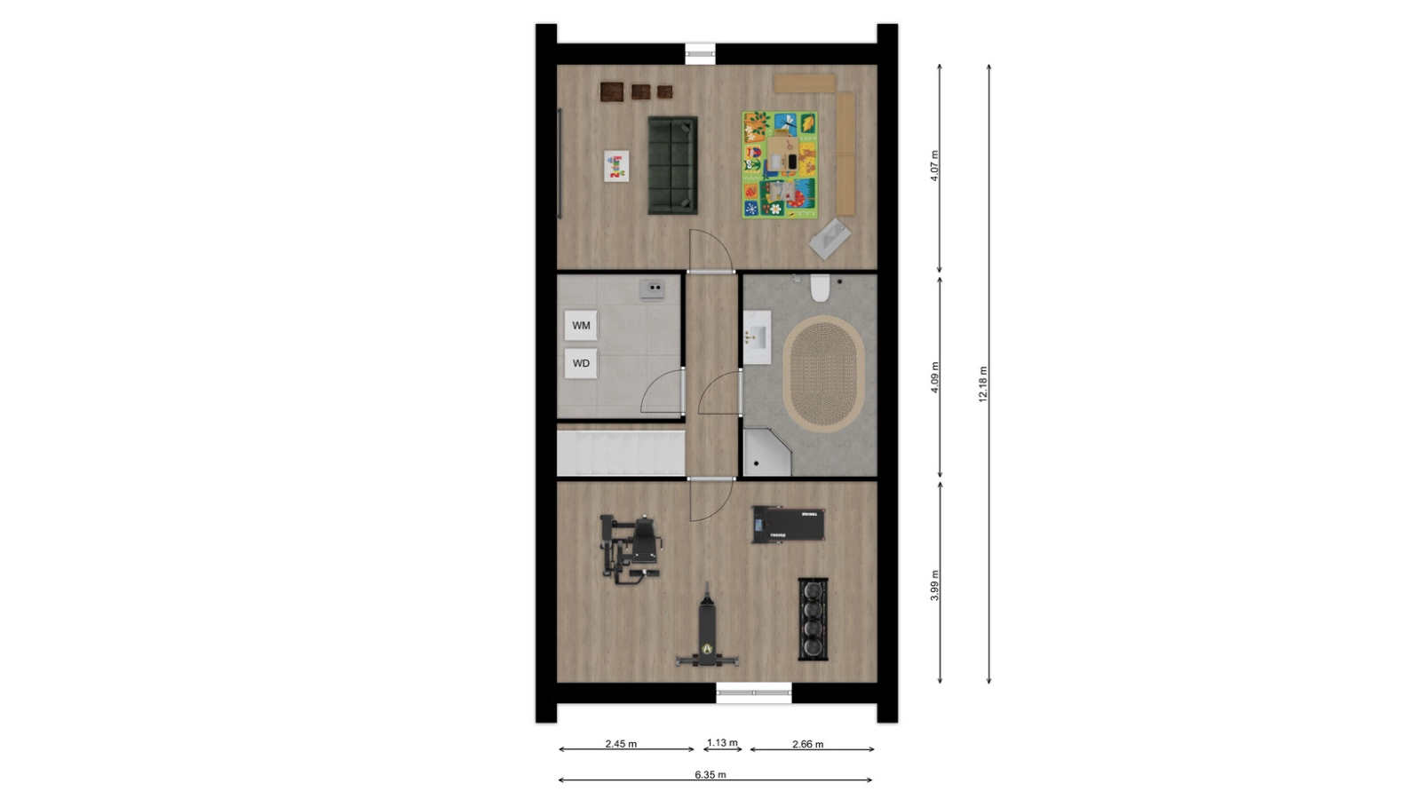 Plattegrond zolder van vrijstaande woning