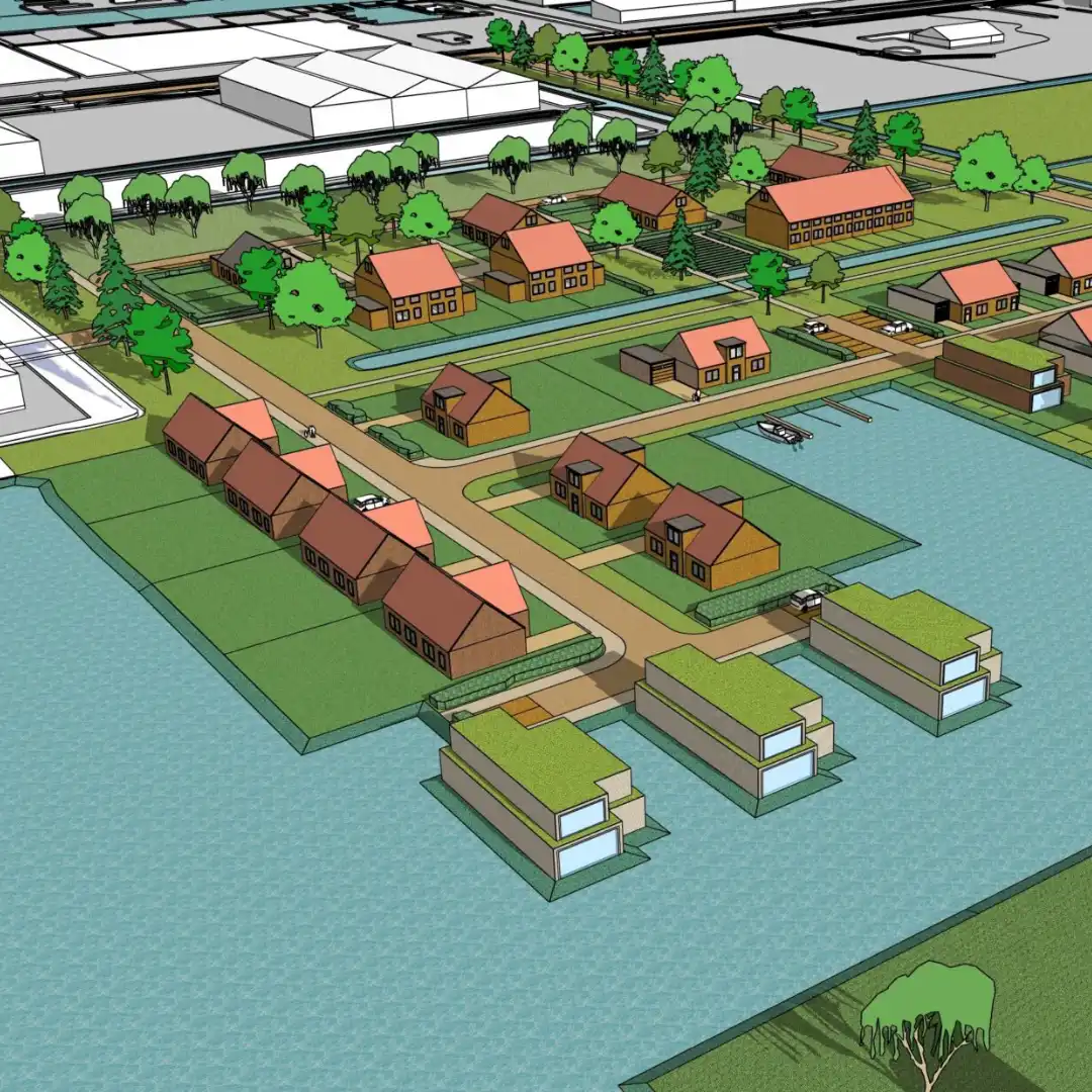 Plattegrond van nieuwbouw project It Skar in Woudsend