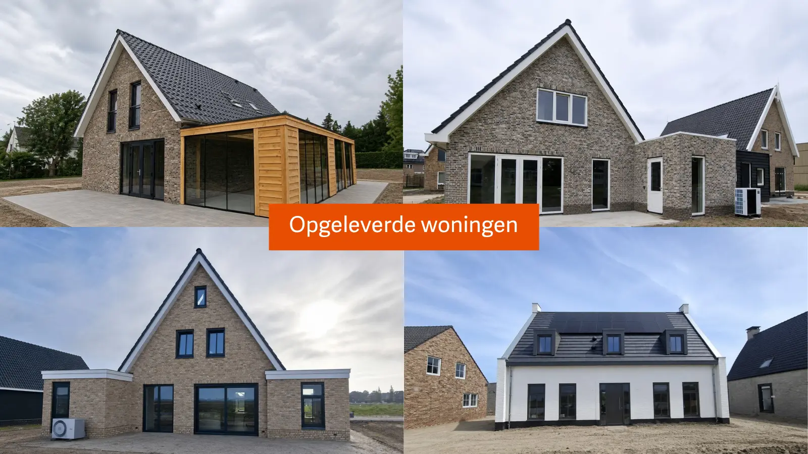 Collega van vier unieke opgeleverde woningen